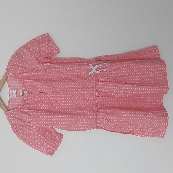 NWT Hanna Andersson 100% Cotton Pink Floral Dress with Elastic Waist/Cuff - Picture 1 of 8